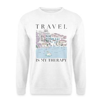 Le voyage est ma thérapie - Sweat-shirt Unisexe - blanc - Devant