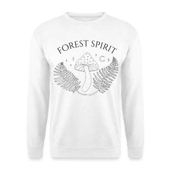 Waldgeist, Pilz und Farn - Unisex Pullover - Weiß - Vorne