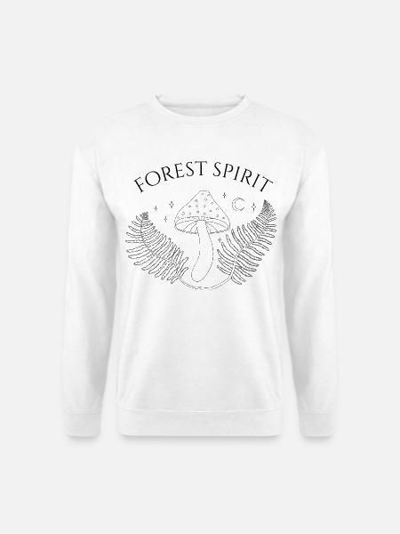 Waldgeist, Pilz und Farn - Unisex Pullover - Weiß