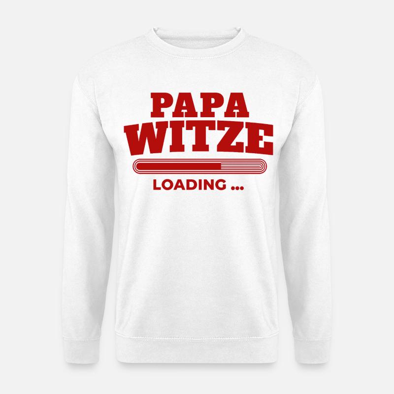 PapaJokes Loading Bar - Unisex Sweatshirt - white