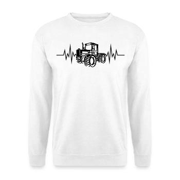 MB Trac 01 Herzfrq - Unisex Pullover - Weiß - Vorne