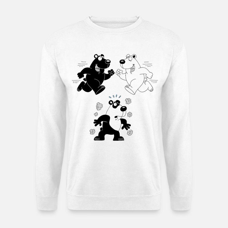 Die Geburt des Pandas - Unisex Pullover - Weiß