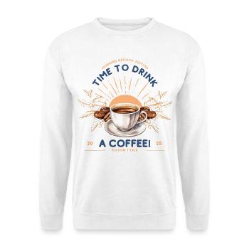 Time to Drink Coffee – Do Not Disturb - Unisex Pullover - Weiß - Vorne