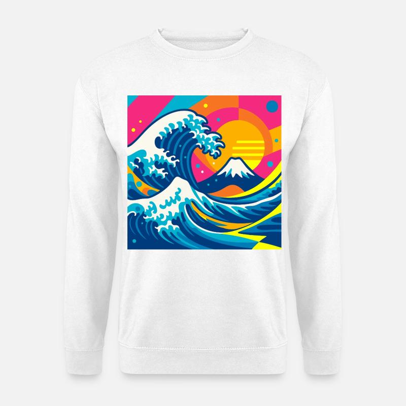 Die (fast) weise Welle - Unisex Pullover - Weiß