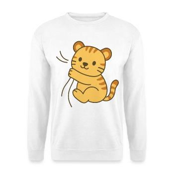 Snuggle Tiger Cub - Cuddly Tiger Baby - Unisex Sweatshirt - white - Front