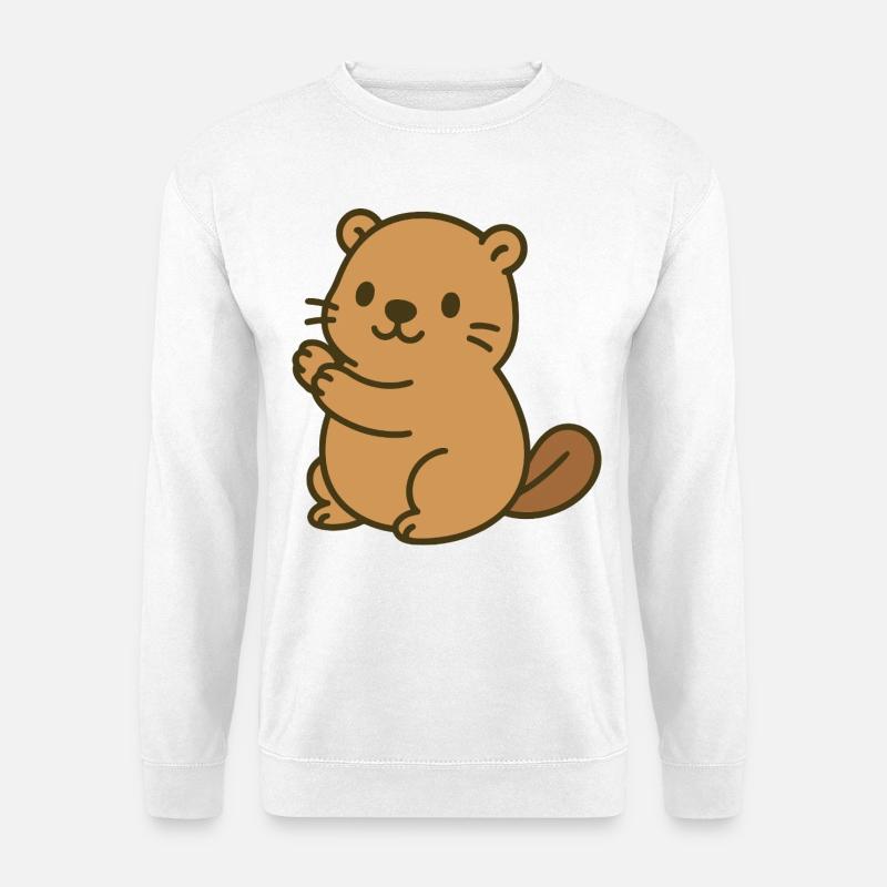 Süßes Biberbaby - Unisex Pullover - Weiß