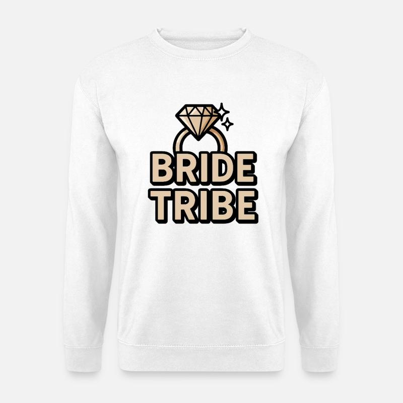 Bride Tribe EVJF bague dorée chic - Sweat-shirt Unisexe - blanc