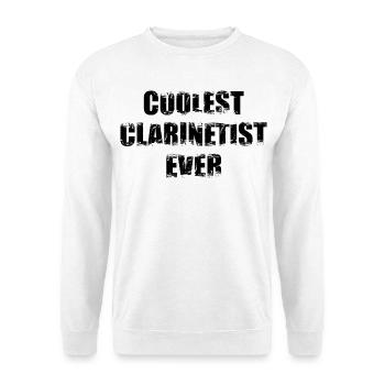 Cool clarinetist - Unisex Sweatshirt - white - Front