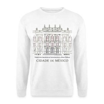 Mexico City, Art Museum, Hand Drawing - Unisex Sweatshirt - white - Front