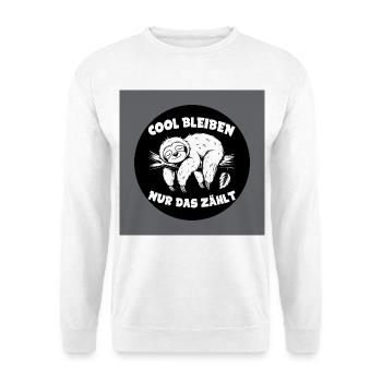 Cool bleiben immer mit der Ruhe lustiges Faultier - Unisex Pullover - Weiß - Vorne