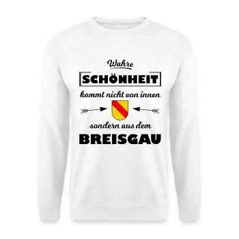 Coat of arms with red diagonal bar on yellow - Unisex Sweatshirt - white - Front