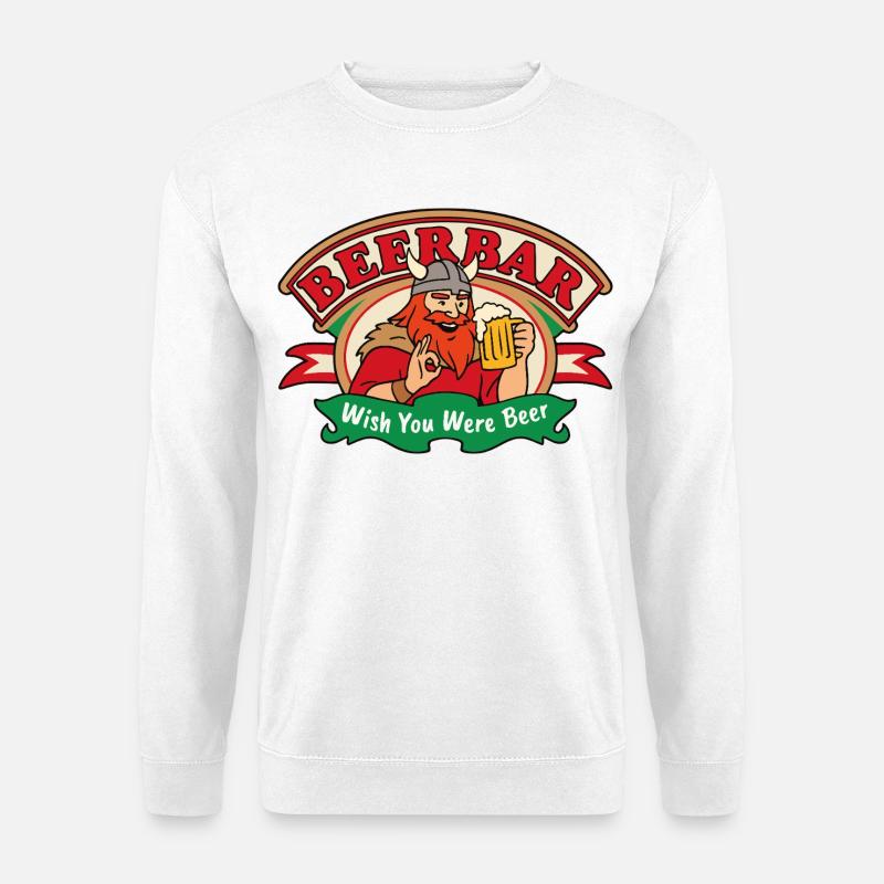 Beer Viking Vibes - Unisex Pullover - Weiß