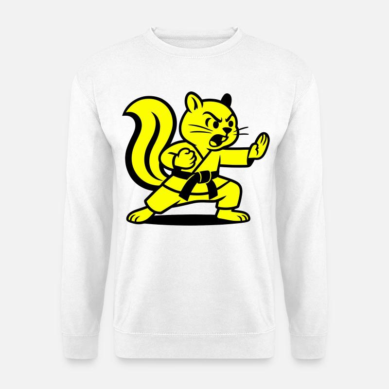 Karate Eichhörnchen! - Unisex Pullover - Weiß