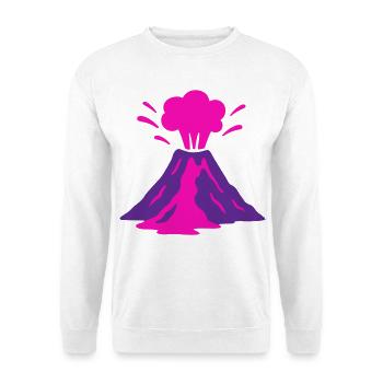 Vulkanausbruch in pink - Unisex Pullover - Weiß - Vorne