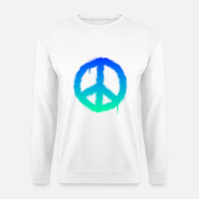 Das Graffiti Friedenszeichen - Unisex Pullover - Weiß