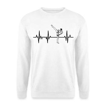 Kickboxer heartbeat - Unisex Sweatshirt - white - Front