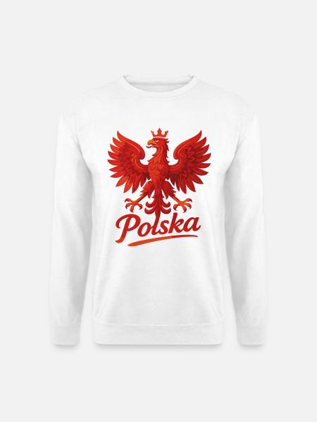Polen Polska Adler Flagge Fahne episch Geschenk - Unisex Pullover - Weiß