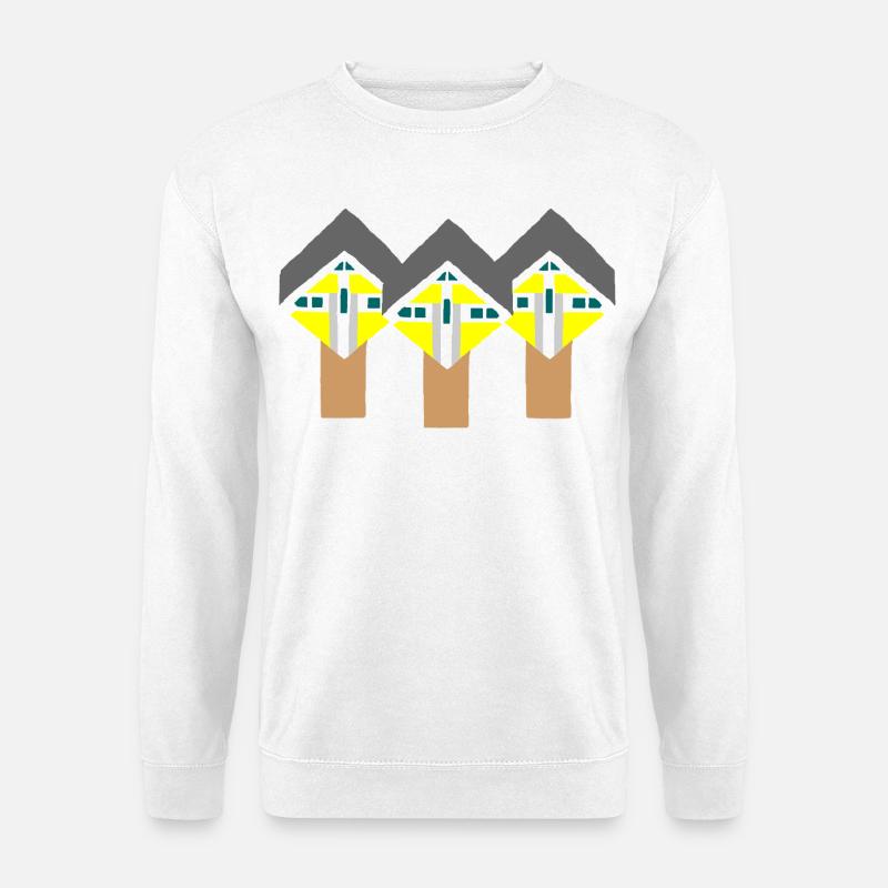 Kubushäuser - Unisex Pullover - Weiß