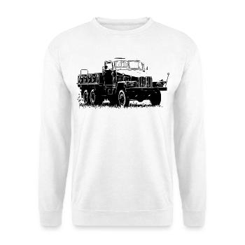 Camion à plateau IFA G5 – Icône de voiture classique du DD - Sweat-shirt Unisexe - blanc - Devant