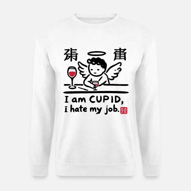Elegant Wine and Cheese Night Illustration - Unisex Sweatshirt - white