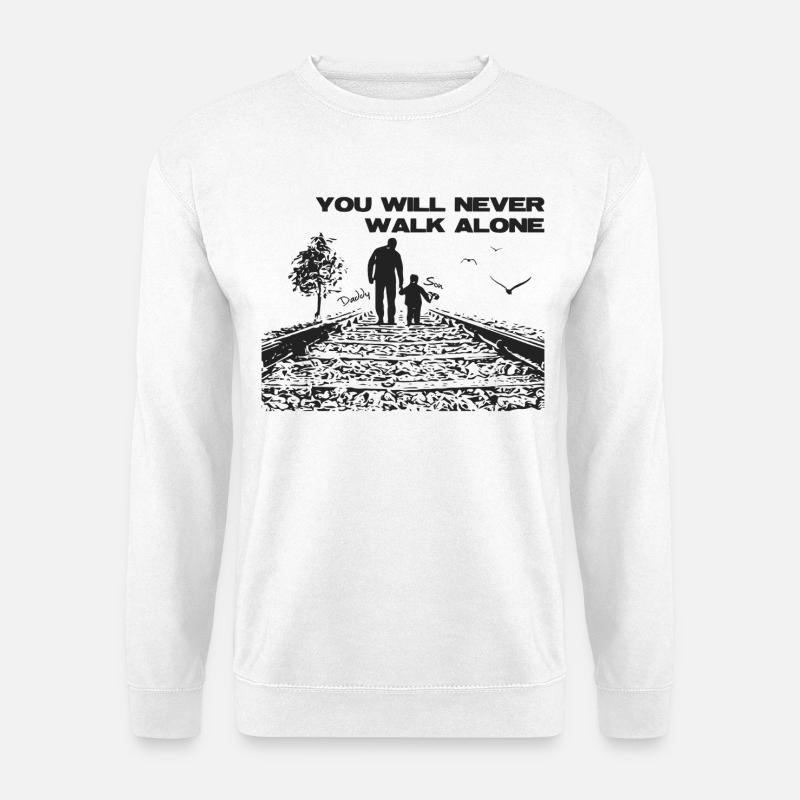 Father & Son – Never Alone - Unisex Sweatshirt - white