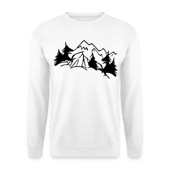 Tente Dream Nature - Design Couleur Modifiable - Sweat-shirt Unisexe - blanc - Devant