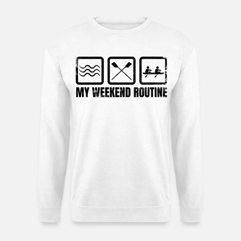 Meine Wochenendroutine - Unisex Pullover - Weiß