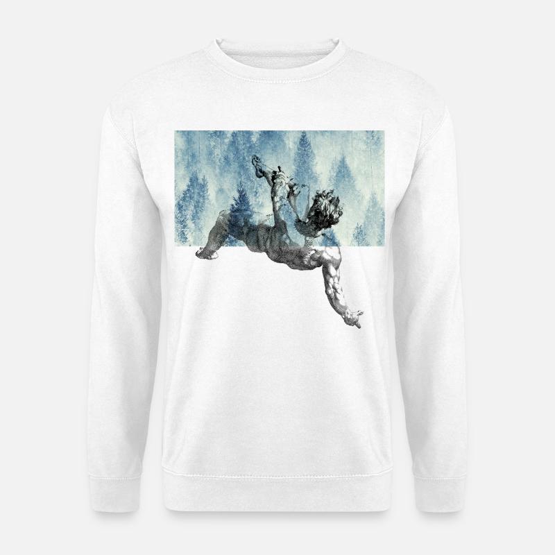 Der Untergang des majestätischen Ikarus - Unisex Pullover - Weiß