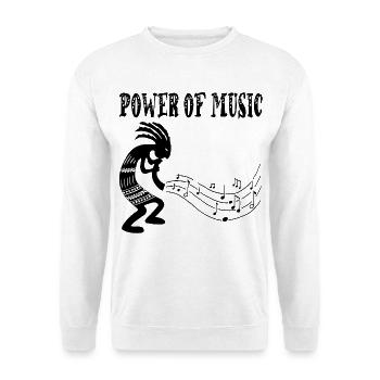 Black Tribal Musician - Unisex Sweatshirt - white - Front