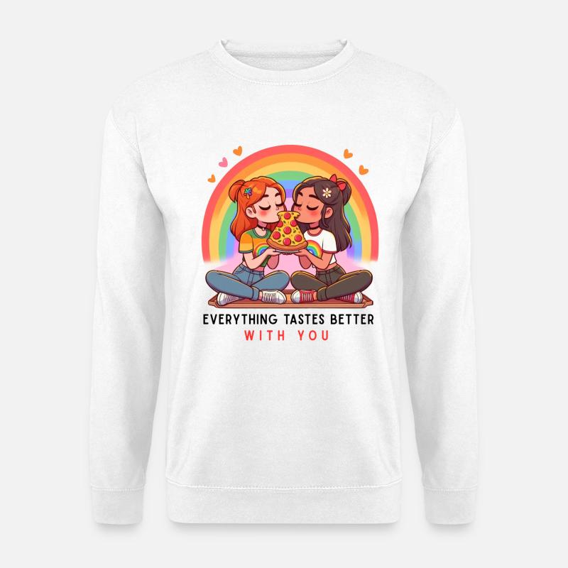 Bei Ihnen schmeckt alles besser - Unisex Pullover - Weiß
