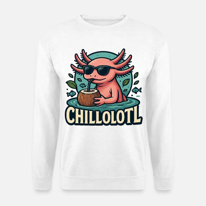 Chillolotl – Einfach mal abtauchen - Unisex Pullover - Weiß