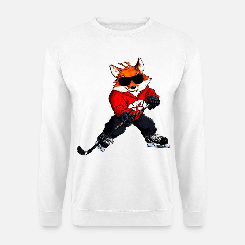 Hockey Fox - Unisex Sweatshirt - white