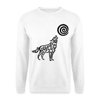 The Black Wolf and the Moon - Unisex Sweatshirt - white - Front