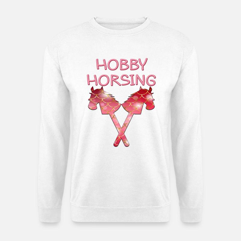 HOBBY HORSING PFERDE - Unisex Pullover - Weiß