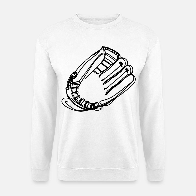 Baseball Handschuh Zeichnung - Unisex Pullover - Weiß