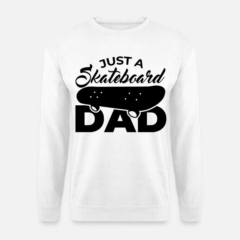 Skateboard Vater - Unisex Pullover - Weiß