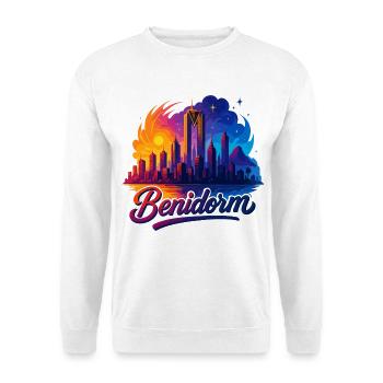 Benidorm City Spain Silhouette Gift - Unisex Sweatshirt - white - Front