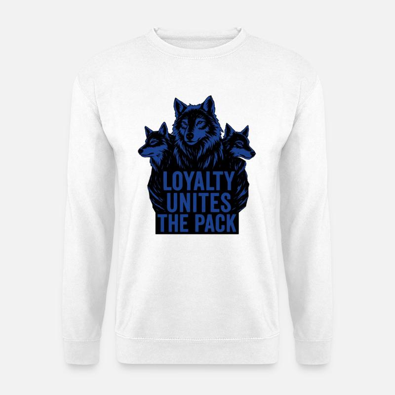Wolf pack – loyalty unites - Unisex Sweatshirt - white