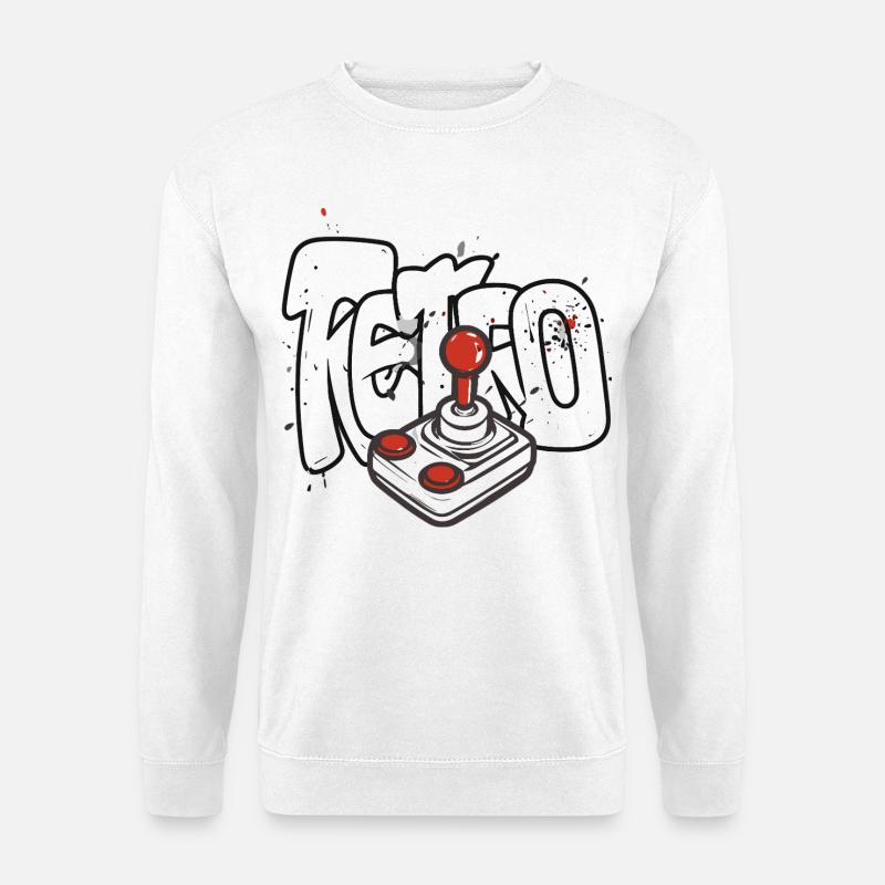 Retrobomber Joystick Design - Unisex Sweatshirt - white