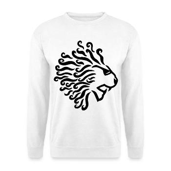 Lion noir et lunettes de soleil - Sweat-shirt Unisexe - blanc - Devant