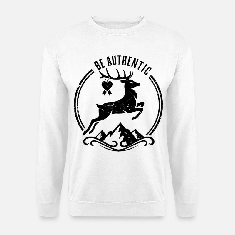 Springender Hirsch - Unisex Pullover - Weiß