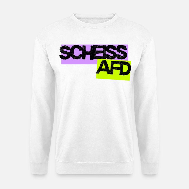 Scheiss AFD - Unisex Pullover - Weiß
