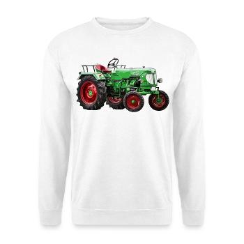 ADN du tracteur - Sweat-shirt Unisexe - blanc - Devant