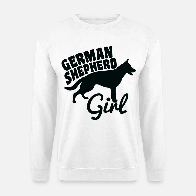 Deutscher Schäferhund Mädchen - Unisex Pullover - Weiß