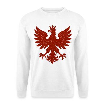 Polen Polska Adler Flagge Fahne episch Geschenk - Unisex Pullover - Weiß - Vorne