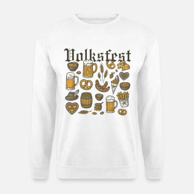 Volksfest Bier und Schmankerl Design - Unisex Pullover - Weiß