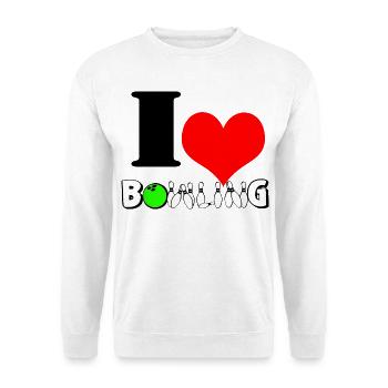 Bowling Liebe Herz - Unisex Pullover - Weiß - Vorne