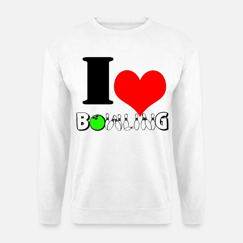 Bowling Liebe Herz - Unisex Pullover - Weiß