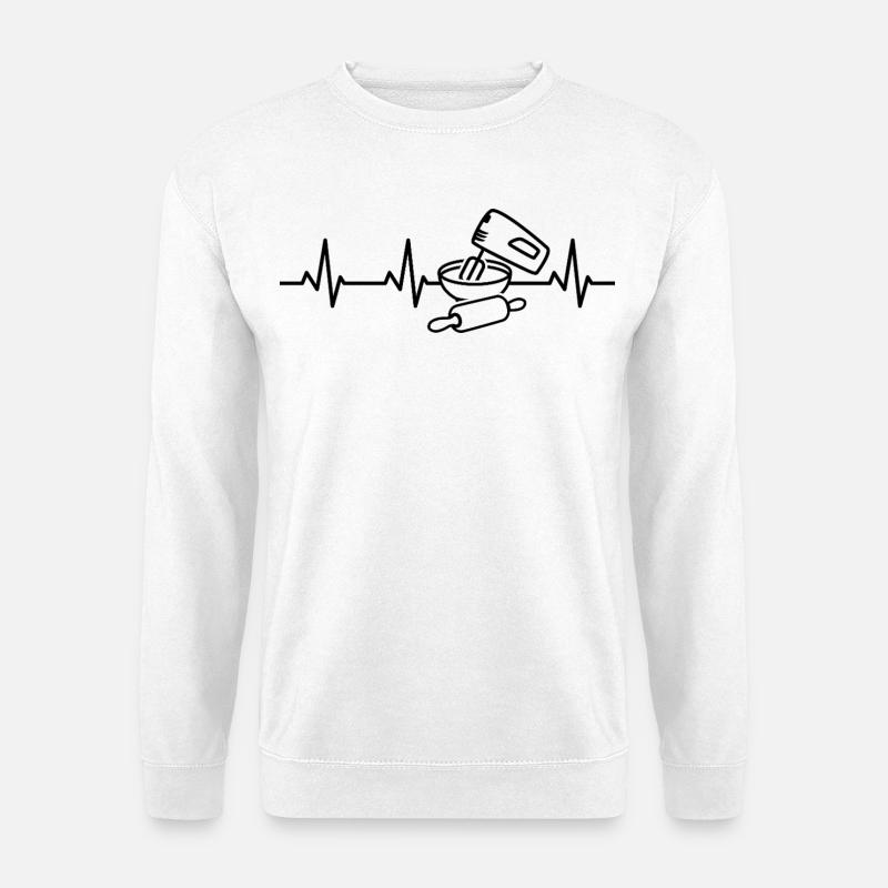Baking utensils Heart palpitations - Unisex Sweatshirt - white