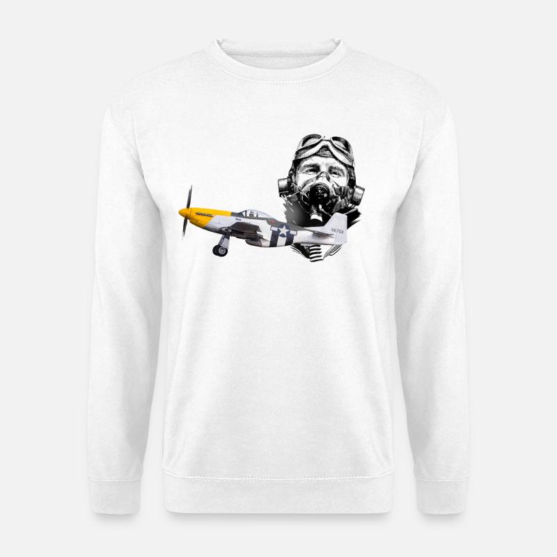 Pilot P-51 - Unisex Pullover - Weiß